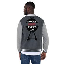 Load image into Gallery viewer, "Smoke Meat Every Day" Men's Letterman Jacket