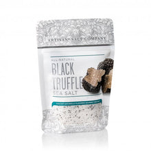 Load image into Gallery viewer, Fusion® Flavored Sea Salt - Black Truffle Salt  - Zip Top Pouch (3.5 oz)
