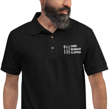 Load image into Gallery viewer, "Chief Burger Flipper" Embroidered Dad Polo

