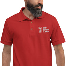 Load image into Gallery viewer, "Chief Burger Flipper" Embroidered Dad Polo
