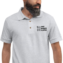 Load image into Gallery viewer, "Chief Burger Flipper" Dad Polo
