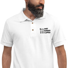 Load image into Gallery viewer, "Chief Burger Flipper" Dad Polo
