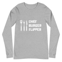 Load image into Gallery viewer, "Chef Burger Flipper" Long Sleeve Tee
