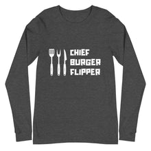Load image into Gallery viewer, "Chef Burger Flipper" Long Sleeve Tee
