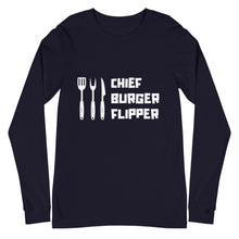 Load image into Gallery viewer, "Chef Burger Flipper" Long Sleeve Tee

