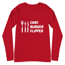Load image into Gallery viewer, "Chef Burger Flipper" Long Sleeve Tee

